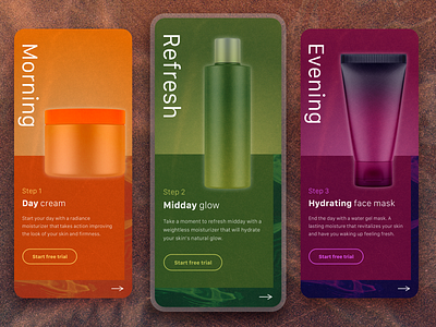 Skincare routine app design mobile app design ui ux