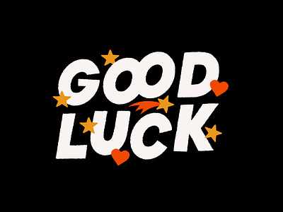 Good Luck design good luck goodluck hand drawn illustration ipad lettering lucky new year procreate texture type