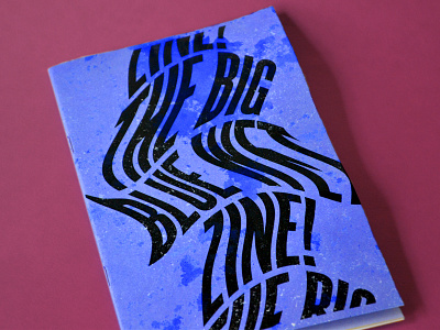 The Big Blue Wet Zine diy typography zine