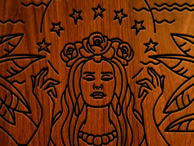 Island Goddess illustrator island line wood zine