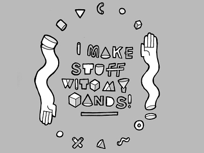 Hands hands illustration maker typography zine