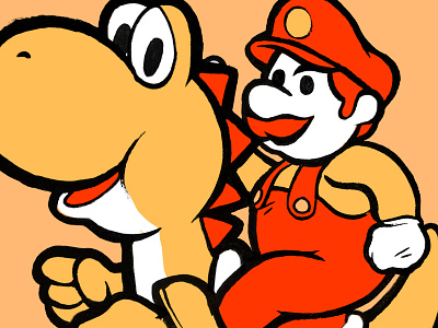 Super Mario Illustration illustration mario n64 nintendo orange ssb