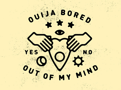 Ouija Bored illustration ouija stamp texture typography vector