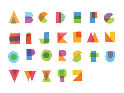 Alphabet alphabet color overlay type typography