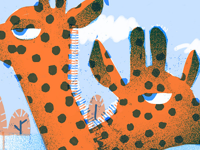 Riso Test animal illustration print riso zine