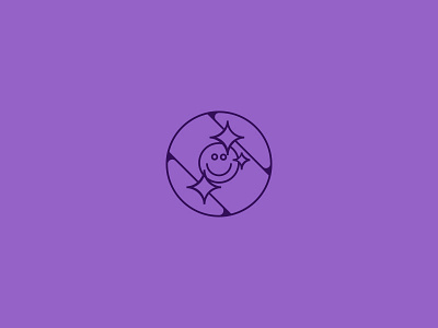 Tattly circle icon illustration purple tattoo vector