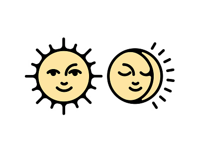 Solar illustration moon sun vector