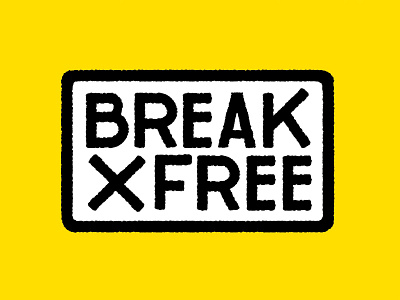 Break Free handlettering lettering patch wacom yellow