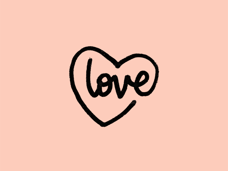 Heart Beat cute gif lettering love valentines