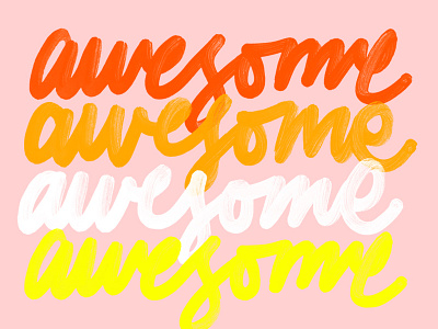 Awesome color design lettering script typogaphy