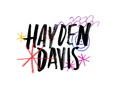 Hayden Davis v2.019 branding color bars design hand lettering lettering logo logotype typography