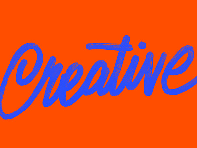 Everyone is Creative art color design lettering orange type typography