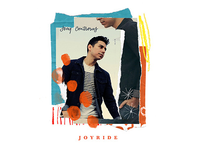 Joyride album art branding collage color design music texture type typography