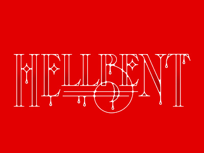 Hellbent blood branding design halloween lettering type typography vector