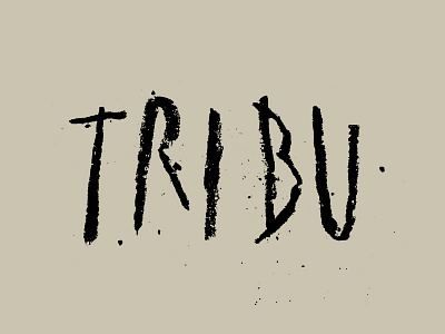 Tribu Logo design grit lettering logo texture type typography