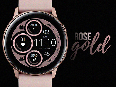 Rose Gold - Watch Face active classic design digital electronics galaxtwatch galaxy watch gears3 graphic design illustration samsung screen smart smartwatch tech technology watch watchface wearable wearable tech