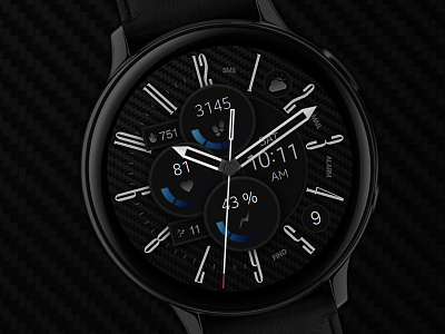 Carbon v4 - Watch Face active carbon classic design digital electronics galaxtwatch galaxy watch gears3 graphic design illustration samsung smart smartwatch tech technology watch watchface wearable wearable tech