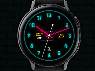 Neon Lights - Watch Face active classic design digital galaxtwatch galaxy watch gears3 graphic design illustration neon neon light samsung smart smartwatch tech technology watch watchface wearable wearable tech