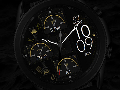 Dream 55 - Gold Marble Watch Face