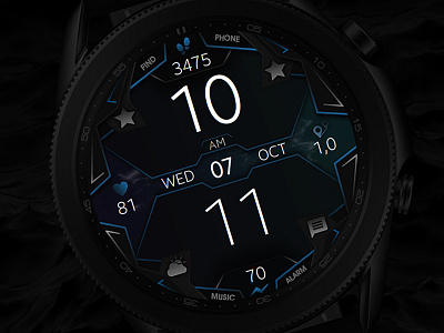 Dream 57 - Futuristic Watch Face design digital electronics futuristic galaxy watch galaxywatch3 graphic design illustration modern samsung smart smartwatch sport tech technology ui watch watchface wearable