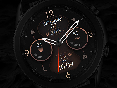 Futuristic and Elegant Watch Face app design electronics elegant futuristic illustration minimal modern samsung smart smartwatch tech technology ui watch watchface