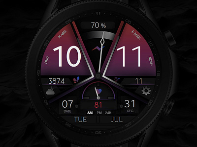 Industrial and Modern Watch Face app design electronics illustration industrial minimal modern samsung smart smartwatch tech technology ui watch watchface