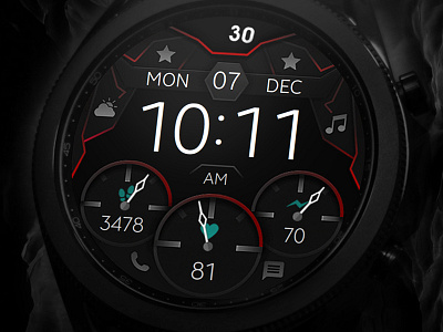 Futuristic and Retro Watch Face app design electronics futuristic illustration industrial modern retro samsung smart smartwatch tech technology ui watch watchface