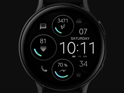 Minimal Black Watch Face