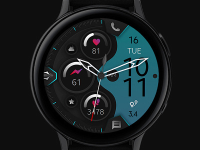 Black and Blue Watch Face