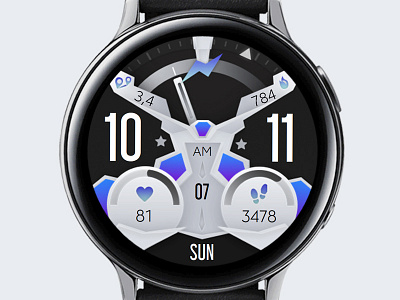 Grey Watch Face design electronics galaxy watch galaxywatch3 graphic design grey illustration modern samsung smart smartwatch tech technology ui watch watchface wearable