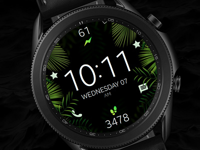 Tropical Leaves Watch Face