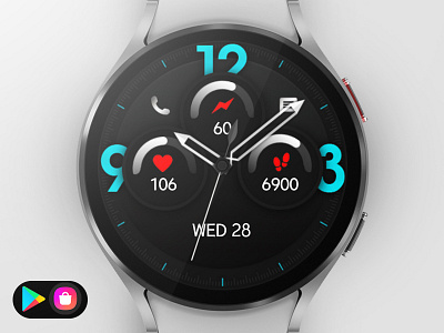 Minimal Black Watch Face