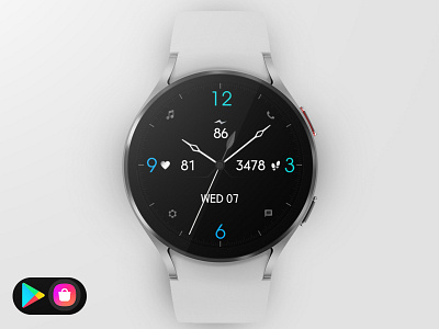 Minimal Black Watch Face black design digital electronics galaxy watch graphic design illustration minimal samsung smart smartwatch tech technology ui watch watchface wear os wearable