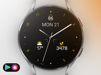 Minimal Gold Watch Face black design digital electronics galaxy watch gold graphic design illustration minimal samsung smart smartwatch tech technology ui watch watchface wear os wearable