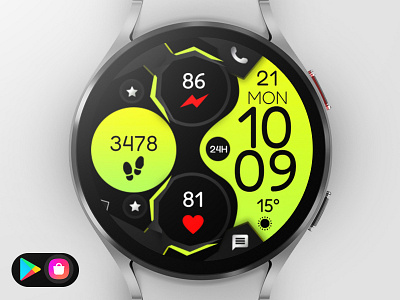 Modern and Sporty Watch Face