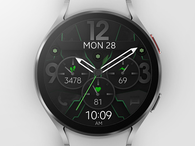 Dark and Animated Analog Watch Face with a Futuristic Twist