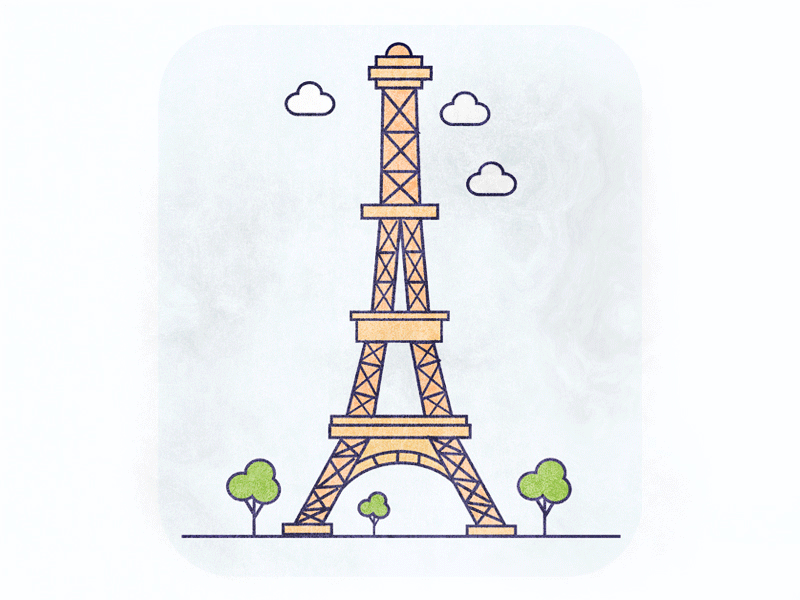 Tour Eiffel animation flat design graphic design illustration illustrator illustrator tutorial tour eiffel vector