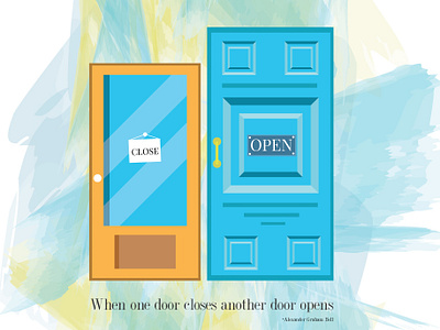 Doors door draw flat design graphic design illustration illustrator motivation