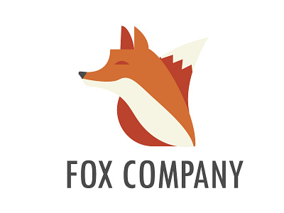Fox Logo animal logo branding flat design flat logo fox flat fox logo graphic design illustrator logo minimal logo vector