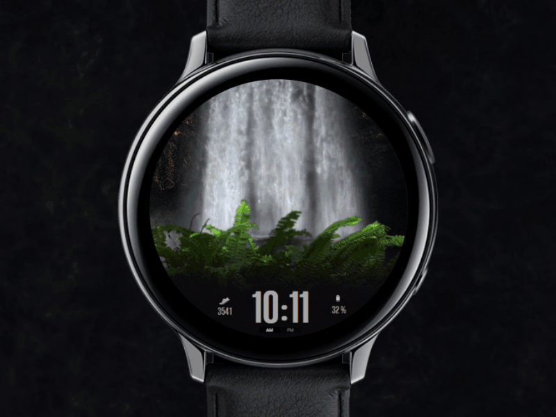 Waterfall - Watch Face active classic design digital galaxtwatch galaxy watch graphic design illustration samsung screen smart smartwatch tech technology watch watchface waterfall wearable wearable tech