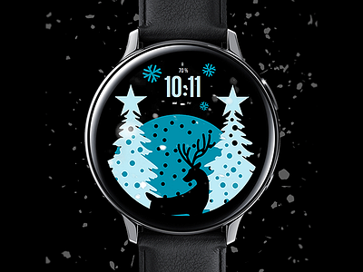 Snow - Watch Face active christmas classic design electronics galaxtwatch galaxy watch gears3 graphic design illustration samsung screen smartwatch snow technology watch watchface wearable wearable tech xmas