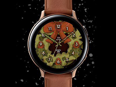 Wreath - Watch Face active christmas classic design electronics fireplace galaxtwatch galaxy watch gears3 graphic design illustration samsung smartwatch technology watch watchface wearable wearable tech xmas
