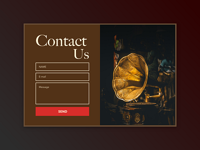 Contact Us - Daily UI 028 contact us dailyui dailyui028 dailyuichallenge