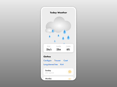 Weather - Daily UI dailyui dailyuichallenge weather