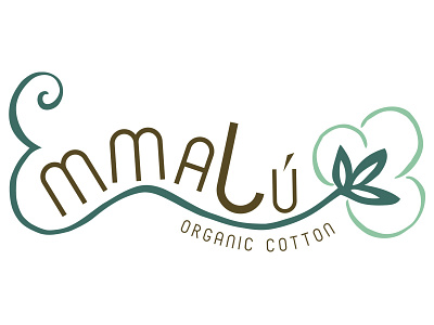 Emma Lu Organic Cotton brand identity branding corporate identity custom graphic design illustration logo logo design typography
