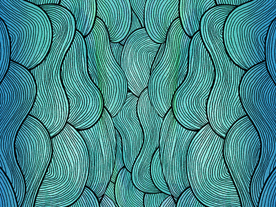 Ocean Flow Pattern flow illustration line work linear art linear illustration movement ocean pattern rapidograph sea waves