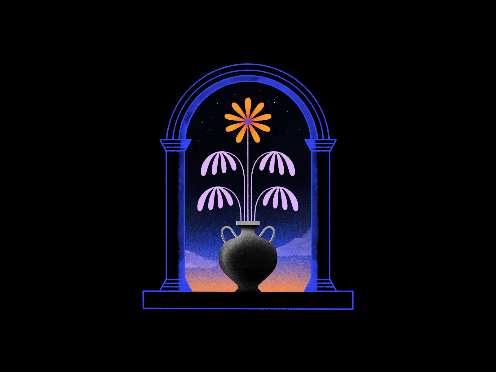 All flowers in time bend towards the sun by Cat Chmaj on Dribbble