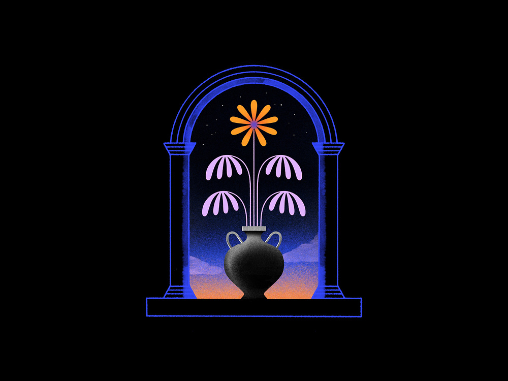 All flowers in time bend towards the sun by Cat Chmaj on Dribbble