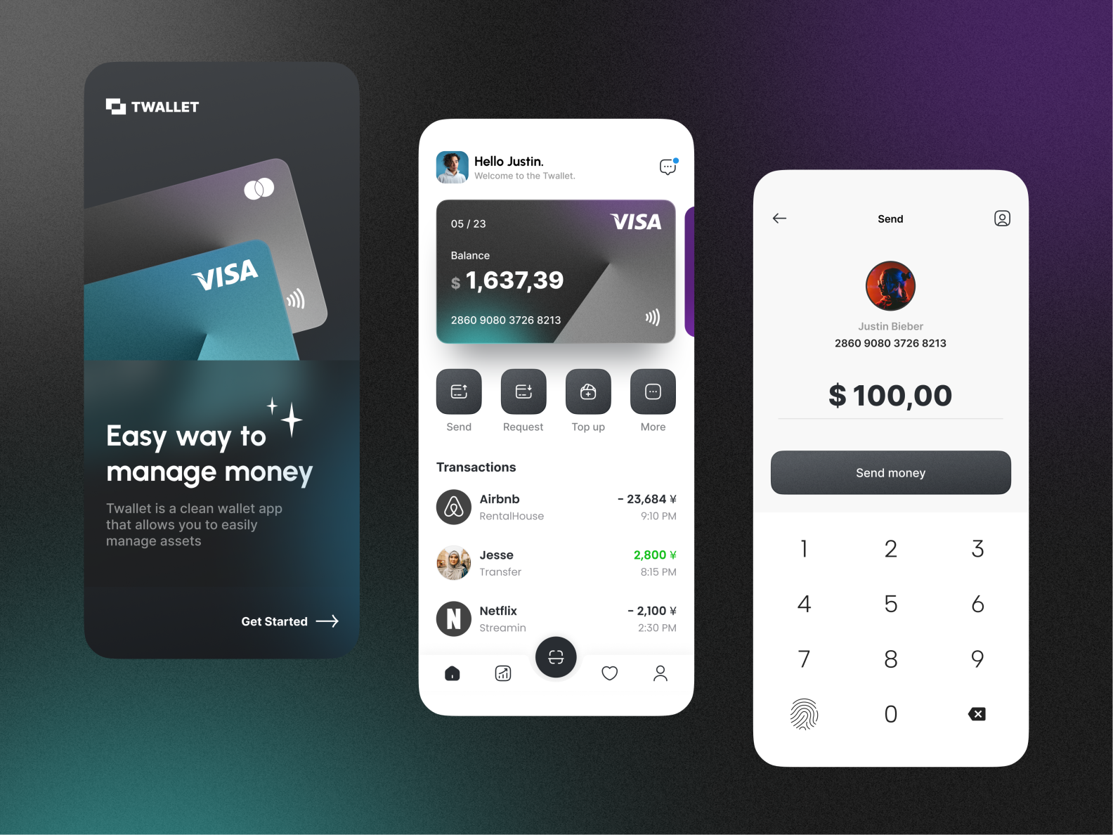 Wallet Mobile App by Allen design on Dribbble