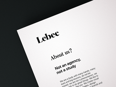 Lebec artdirection branding design lebec logo type typography